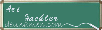 Ari Hackler Visitenkarte